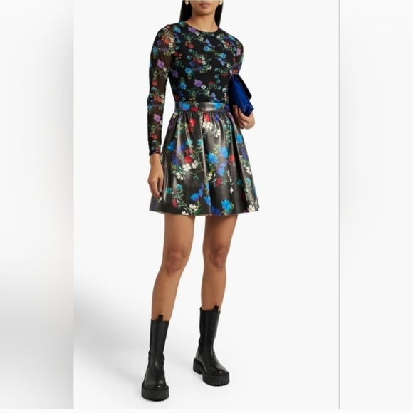 Alice + Olivia Chara Vegan Mini Dress size 12 - Picture 8 of 16